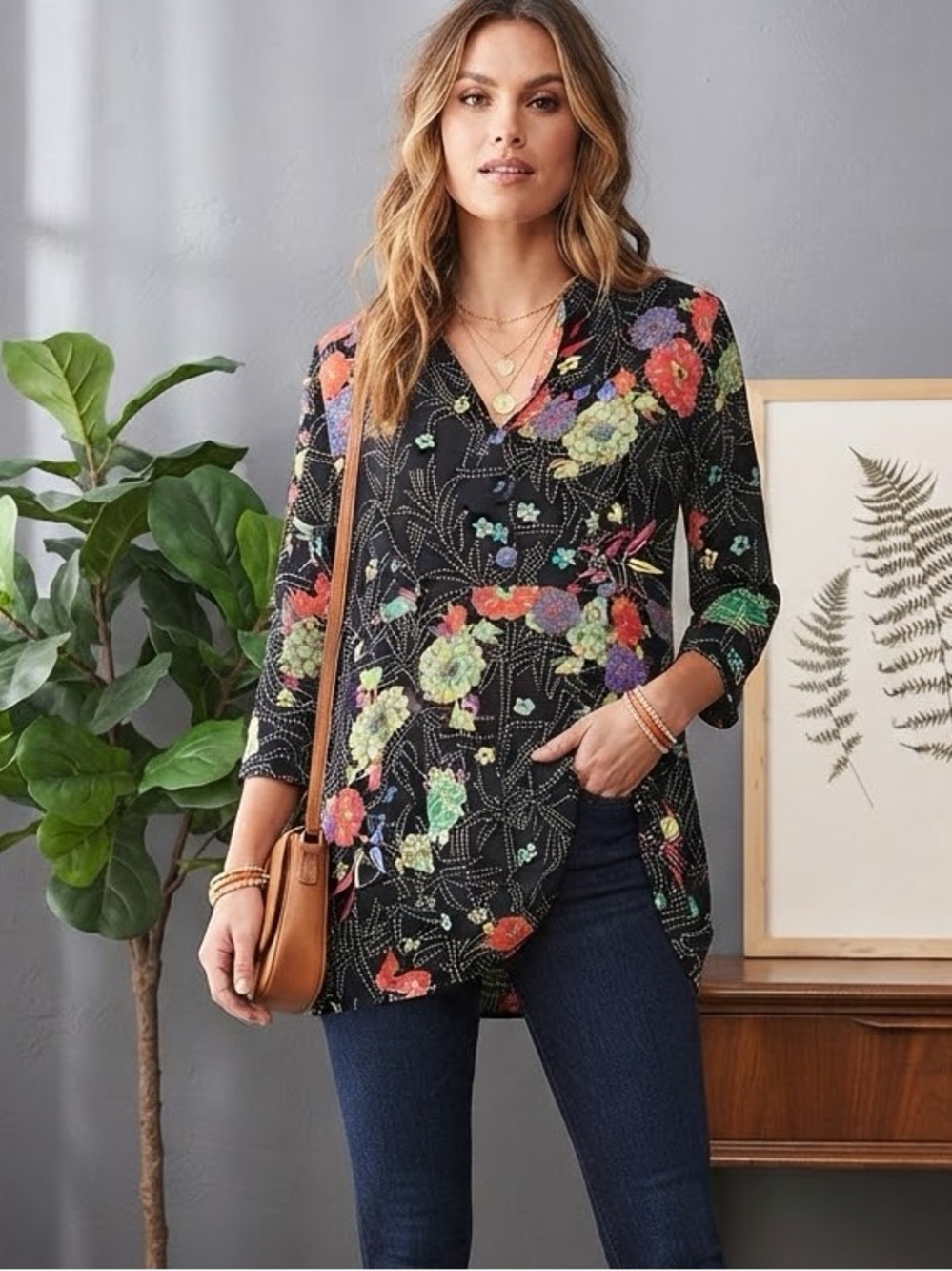Vintage Loco Lindo Floral Blouse / Tunic